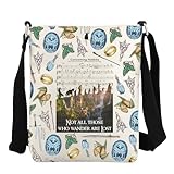 FEELMEM Rings Lord LOTR Crossbody Bags Not All Those Who Wander Are Lost Hobbit Fans Gifts Movie TV Show Merch, beige, Einheitsgröß