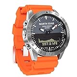 Smart Watch Herrenuhren Wasserdicht 200m Höhenmesser Kompass Tauch Quarz Business Sport Watch Smartwatch (Color : Orange)
