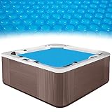 Spa- und Whirlpool-Abdeckung, 1,8 x 2,1 m, 16 mm große Whirlpool-Thermodecke, quadratische Whirlpool-Isolierdecke, Solarabdeckung, Blasenabdeckung für Whirlpools im Freien (210 × 210 cm)