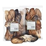 Kaureks Natur Hundeleckerlies Rinderohren mit Fell und Muschel 2x10 STK. Kausnack, wie Rinderkop