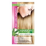Marion Haarfärbe-Shampoo im Beutel, semi-dauerhafte Farbe, Haltbarkeit 4 bis 8 Wäschen, mit Aloe und Keratin