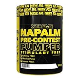 FA Nutrition Xtreme Pre-Contest Napalm Pumped | Pre-Workout Booster | Geschmack: Mango-Lemon | 350g je Behälter | Focus L-Citrullin Beta Alanin | Koffeinfrei | Nahrungsergänzungsmittel
