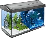 Tetra AquaArt LED Aquarium-Komplett-Set 60 Liter - inklusive LED-Beleuchtung, Tag- und Nachtlichtschaltung, EasyCrystal Innenfilter und Aquarienheizer, Farbe: Anthrazit