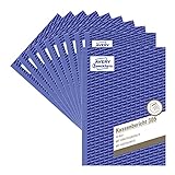 AVERY Zweckform 305-10 Kassenbericht (A5, mikroperforiert, von Rechtsexperten geprüft, für Deutschland und Österreich zur ordnungsgemäßen, kostengünstigen Buchführung, 50 Blatt) 10er-Pack, weiß