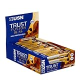 USN TRUST Fusion Bar, Chocolate Caramel Cookie Bars: High Protein und Low Sugar Bars, Perfect On-the-Go and Post-Workout Protein Snacks (15 x 55 g Riegel pro Packung)