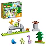 LEGO 10938 DUPLO Jurassic World Dinosaurier Kindergarten mit Baby Dino-Figuren und Triceratops, Spielzeug für Kleinkinder ab 2 Jahre