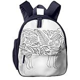 Kinderrucksack Kleinkind Jungen Mädchen Kindergartentasche Tier Erwachsene Färbung Schafe Backpack Schultasche Rucksack