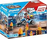 PLAYMOBIL Stuntshow 70820 Starter Pack Stuntshow Quad mit Feuerrampe, Spielzeug für Kinder ab 4 Jahren