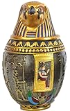 Generic Mini Haustier Urne für Asche Ägyptische Statue Ornamente Canopik Beerdigungs Urne für Ausstellung Sowie Aufbewahrung Harzfigur Pharao (Farbe : Middle Eagle)