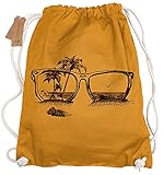 Ma2ca® - Sonnenbrille Sun Strand Beach Gymsac Turnbeutel - Stoffbeutel Tasche Hipster Sportbeutel Rucksack Bedruckt