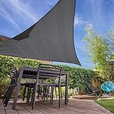 HAIKUS Sonnensegel 2x2x2 Meter Dreieckig, 98% UV Schutz atmungsaktiv klein Dreieck HDPE Sonnenschutz für Garten Balkon und Terrasse, Graphit(2x2x2m)