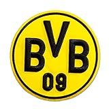 Borussia Dortmund BVB Aufnäher-3D, Polyester, Schwarz/Gelb, 10 x 10 x 1 cm