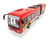 Dickie Toys City Express Bus, Gelenkbus, Spielzeugbus, Spielzeugauto, Türen zum Öffnen, 2 verschiedene Ausführungen, zufällige Auswahl: rot oder weiß, 46 cm (Sortiert)