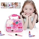 Kuyoly Kinderkosmetik Spielzeug Prinzessin Make-up Box Set Mädchen Spielhaus Spielzeug Lidschatten Lipgloss Kosmetik Mädchen Set
