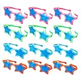 HOUDERCO 12St Gläser Partybrille für lustige Sonnenbrille favorisieren albern Neon für kinderspielzeug brillenlupe glasses party brillen Kinderbrille Plastik