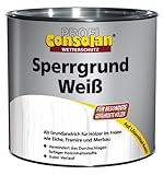 Consolan Profi Sperrgrund Holzgrundierung Wetterschutz außen 2,5 Liter, Weiss, 2.5 l (1er Pack)
