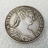 HGFYS Exquisite Münze antikes Kunsthandwerk 1743 Österreichisches Messing versilbert alte Silberdollar Silbermünze #130