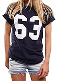 Spencer Football T-Shirt Damen Mode für Mollige - Bud Trikot 63 - Oversize Top übergröße lässig geschnitten L