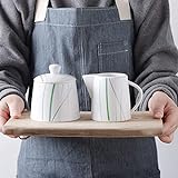 XILIN-1987 Sauciere Keramische milchkanne Milch Creme servierende Kaffee Set Kaffee und Tee Creamer- und Sugar bood jug Set passend for Home and Office Sahnekännchen (Color : JUG and Pot)