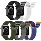 chinbersky 5 Stück Sport Loop Armband Kompatibel mit Apple Watch Armband 44mm 38mm 42mm 40mm 41mm 45mm 49mm,Verstellbares Nylon Textil Ersatz band für iWatch Ultra/Ultra 2 Series 9/8/7/6/5/4/3/2/1/SE