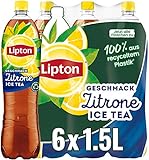 LIPTON ICE TEA Zitrone, Eistee mit Zitronen Geschmack (6 x 1.5l)