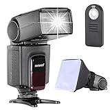 Neewer TT560 Speedlite Blitz Kit für Canon Nikon Sony Pentax DSLR Kamera mit Standard-Blitzschuh, beinhaltet: (1) TT560 Blitz + (1) Blitz Diffusor + (1) Fernbedienung