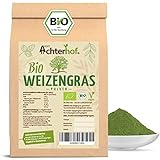 Weizengraspulver BIO (500g) Weizengras Pulver aus aus deutschem Anbau in Rohkostqualität vom Achterhof