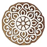 IBA Indianbeautifulart Textildruckblock Mandala Hand Geschnitzter Holzstempel Holzblock,Druck Textilstempel Für Stoff- / Keramikblöcke- 6 Zoll