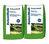 2x25 kg Dolomitkalk Rasenkalk - Zur Vorbeugung von Moosbildung im Rasen mit Calcium und viel Magnesium