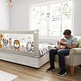 Fascol Bettgitter, 200cm Kinderbettgitter Babybettgitter zum Vertikalen Heben, Bettschutzgitter für Kinderbetten und Elternbetten, 1 Seite