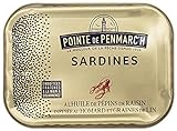 Sardinen in Traubenkernöl mit Hummer- und Leinsamen 115 g von Pointe de Penmarc'h / Frankreich