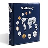 Leuchtturm 323813 Münzalbum Optima “World Money“ - inkl. 5 Hüllen für Münzen mit Ø 42, 27, 20, 34 mm - blau