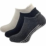 GAWILO 3 Paar Damen Yoga & Pilates Socken - Stopper Socken - sicherer Halt auf glatten Böden, ohne drückende Zehennaht (farbig 2, numeric_35)