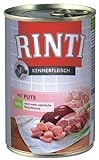 Rinti Pur Kennerfleisch Pute für Hunde, 24er Pack (24 x 400 g)