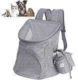 YANGWX Haustier-Rucksack für Hunde, Katzen, Welpen, Kaninchen, faltbar, atmungsaktiv, Reisetasche mit Netzfenster, Welpen-Tragetasche für Outdoor-Reisen, Camping, Wandern (45 x 36 x 31 cm)
