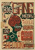 Leinwand Poster The Big Bang Theory Filmplakat Bar Cafe Home Decor Wandbilder für Wohnzimmer Dekoration 50x70cm No Frame Wasserdicht und langlebig