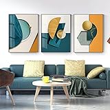 Moderne abstrakte geometrische Poster drucken Innen minimalistische Wohnkultur Leinwand Malerei Wandkunst Bilder für Wohnzimmer 60x90cmx3 Kein Rahmen