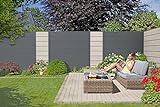 ALU Rhombuszaun Sichtschutz Zaun Gartenzaun Komplettset | 3 Zaunelemente 180x180cm anthrazit + 4 Pfosten anthrazit | zum Festschrauben