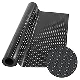 bimiti 300 x 150 cm Gummimatte Meterware Schutzmatte, garagenboden matten, Noppenmatte Bodenmatte aus Gummi, rutschfest Gummimatte Bodenmatte mit Noppen Gummiläufer für Keller, Werkstatt, Garag