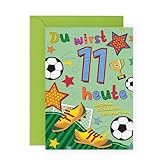 Central 23 Geburtstagskarte Fussball für Jungen – DU WIRST HEUTE 11 – Geschenk zum 11. Geburtstag – Geburtstagskarten für Kinder – 11 Jahre alt