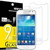 NEW'C 2 Stück, Schutzfolie Panzerglas für Samsung Galaxy S4 Mini, Frei von Kratzern, 9H Härte, HD Displayschutzfolie, 0.33mm Ultra-klar, Ultrabeständig