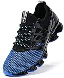 TSIODFO Sport-Laufschuhe für Herren, Netzstoff, atmungsaktiv, Traillaufschuhe, modische Sneakers, Schwarz (8066 Blau), 45 EU