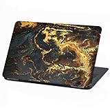 Laptop Folie Cover Abstrakt Klebefolie Notebook Aufkleber Schutzhülle selbstklebend Vinyl Skin Sticker (17 Zoll, LP33 Goldpuder)