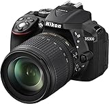 Nikon D5300 SLR-Digitalkamera (24,2 Megapixel, 8,1cm (3,2 Zoll) LCD-Display, Full HD, HDMI, WiFi, GPS, AF-System mit 39 Messfeldern) Kit inkl. AF-S DX 18-105 VR Objektiv schwarz