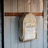 BAABJI Briefkasten zur Wandmontage Mailbox Wall-Mounted Mailbox Europäischer Retro-Briefkasten aus Schmiedeeisen mit hoher Kapazität, vertikaler Briefkasten for Villen, Höfe, Häuser