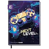 Schulstuff Schülerplaner A5 ohne Datumsbindung 'Next Level' Schülerkalender mit Wochenkalender, 1 Woche auf 2 Seiten - für Freizeit, Termine und Schule - nachhaltig & k