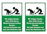 2tlg. Kein Hundeklo Keine Hundetoilette Schilder, für Hundekot Zeichen, Aluminium Metallschild, 25 x 35 cm, rostfrei, kein verblassendes Hundeschild für den Außenbereich
