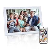 HOLULO Digitaler Bilderrahmen, WLAN Elektronischer Bilderrahmen, 11 Zoll Touchscreen FHD 1920 x 1280, 32GB Speicher unterstützt USB-und SD-Karte, Geschenk für Eltern/Freunde/Familie
