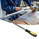 Tnfeeon 12in Runde Mühle Stahl Feile Raspel mit Griff Schärf Form Werkzeug für Metall Projekte (12-Zoll-Grobzahn-Rundfeile mit Griff)