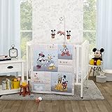 Disney Mickey and Friends 3-teiliges Bettwäsche-Set für Kinderbett, Motiv Mickey Mouse, Minnie Mouse, Donald Duck, Pluto und Goofy für Kinderbett, Bettdecke und zwei Spannbettlaken für Mini-Kinderbett